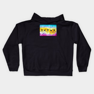 Pink, Yellow and Turquoise Kids Hoodie